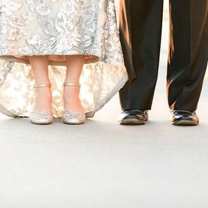 Champagne colored Alex Marie dainty heels SPARKLY 💖